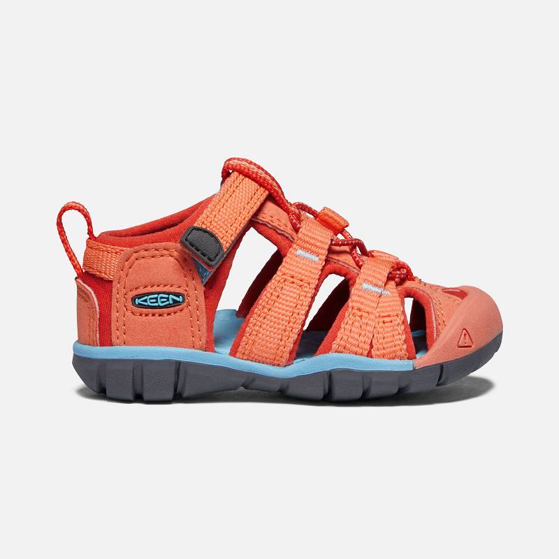 Keen Seacamp II CNX Baby Sandalen Kinder DE-52614 Coral/Poppy Red - Keen Kinderschuhe Koralle